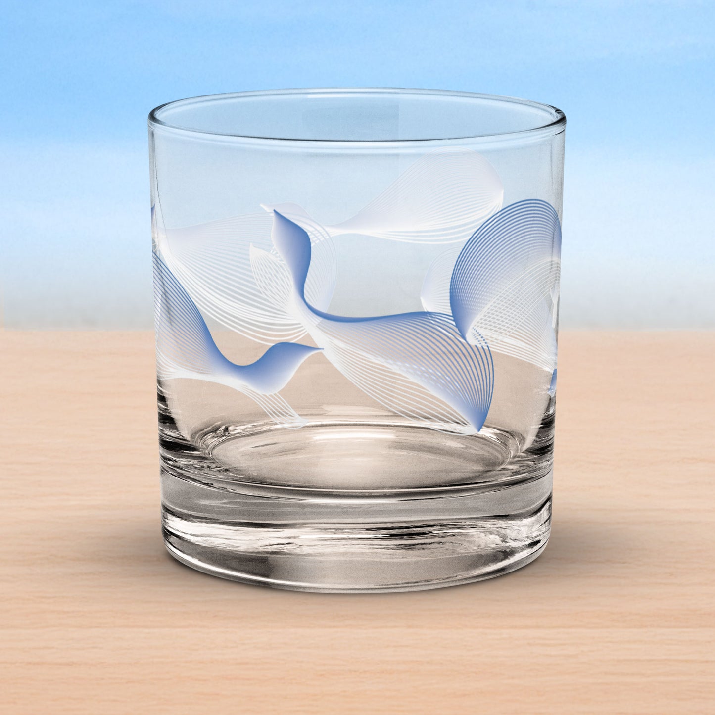 Art-crafted Whales Rocks Glass Collection