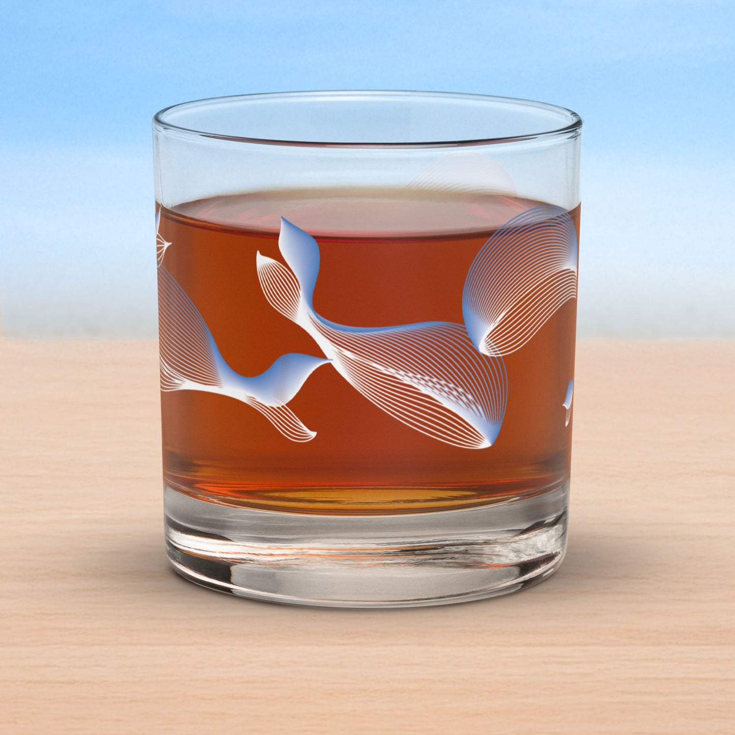 Art-crafted Whales Rocks Glass Collection