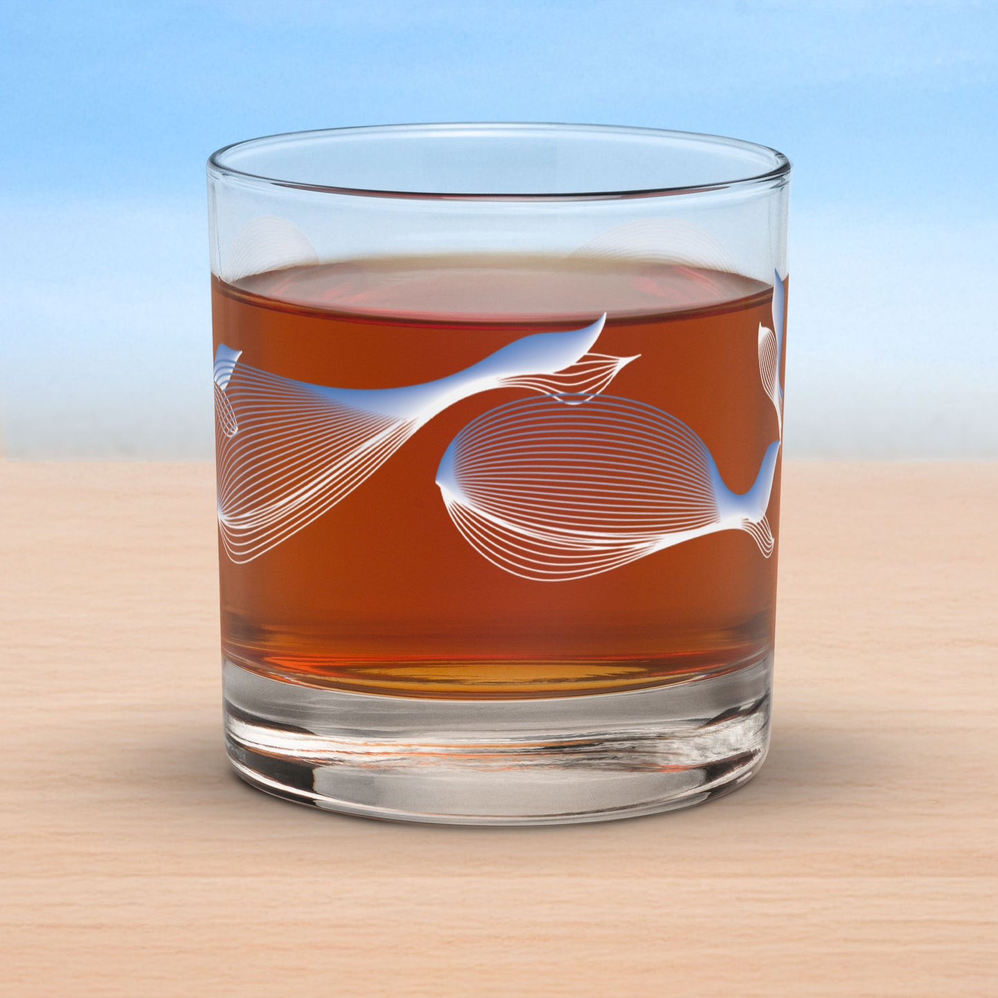 Art-crafted Whales Rocks Glass Collection