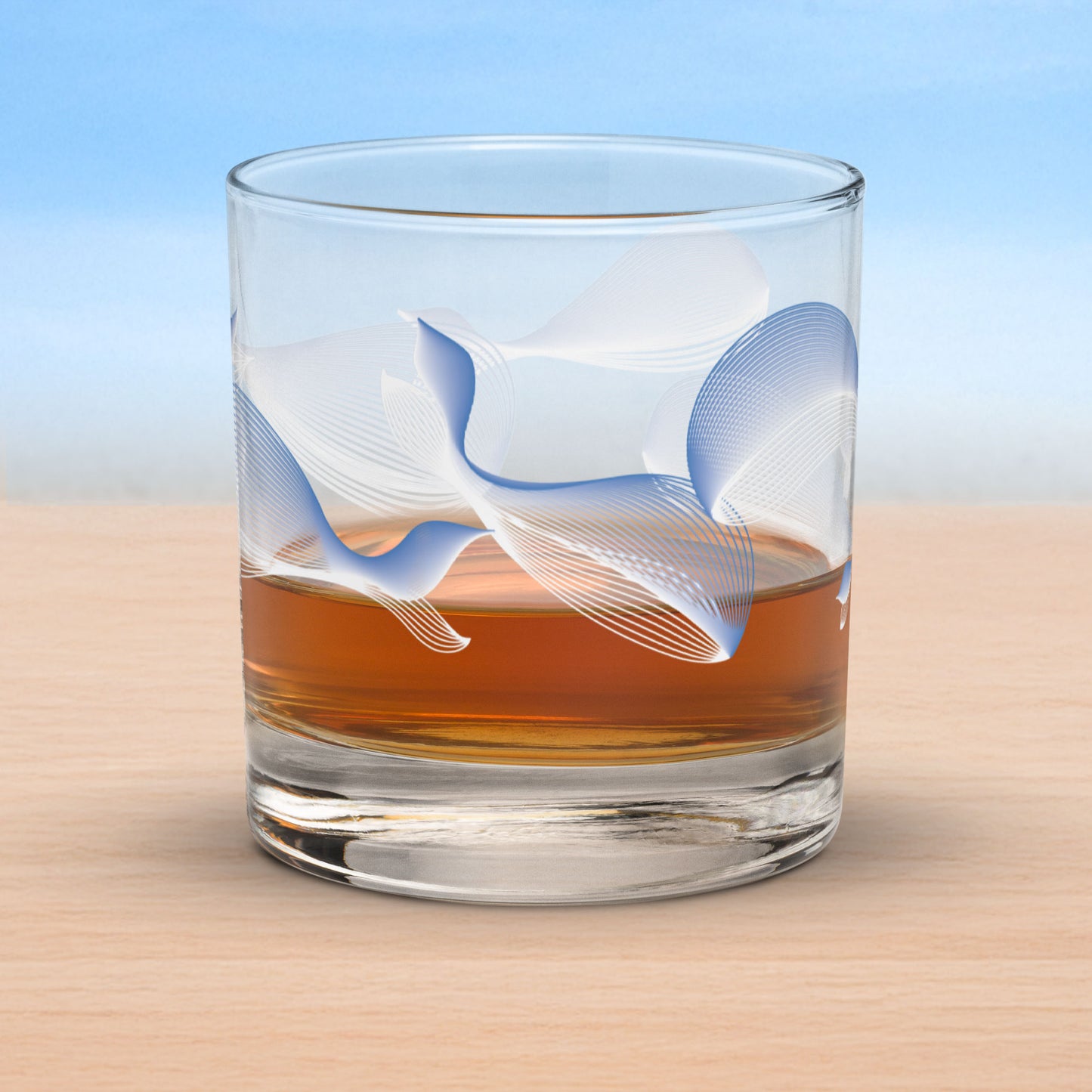 Art-crafted Whales Rocks Glass Collection