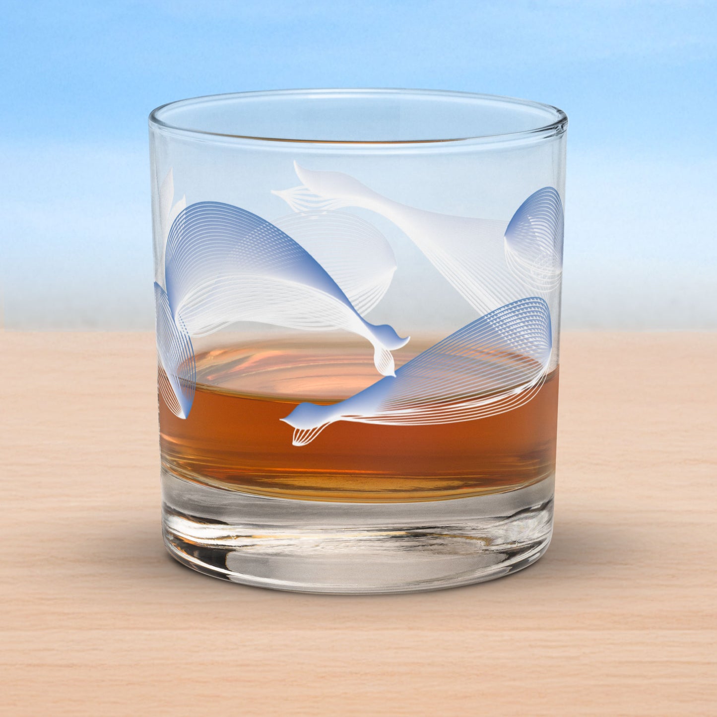 Art-crafted Whales Rocks Glass Collection