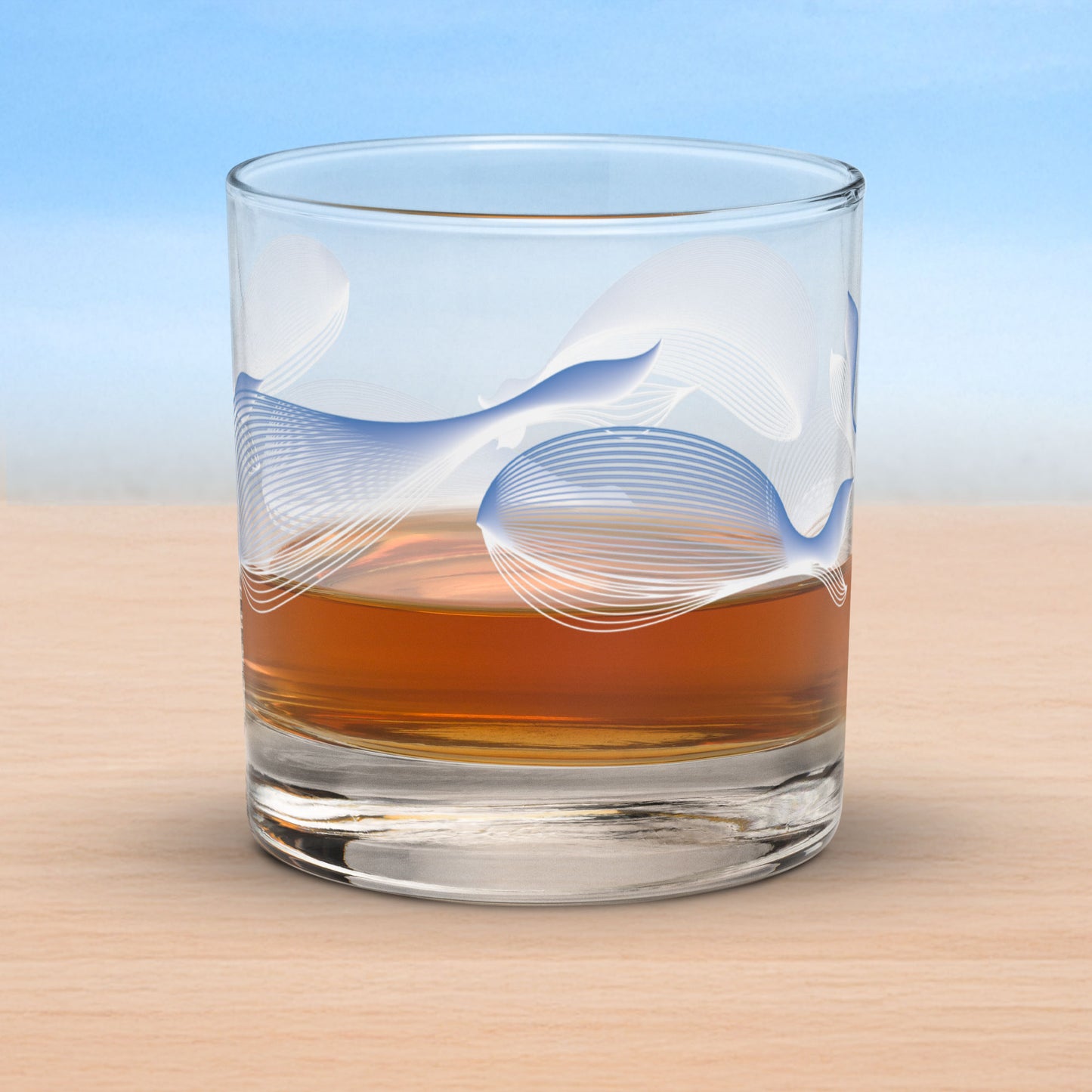 Art-crafted Whales Rocks Glass Collection