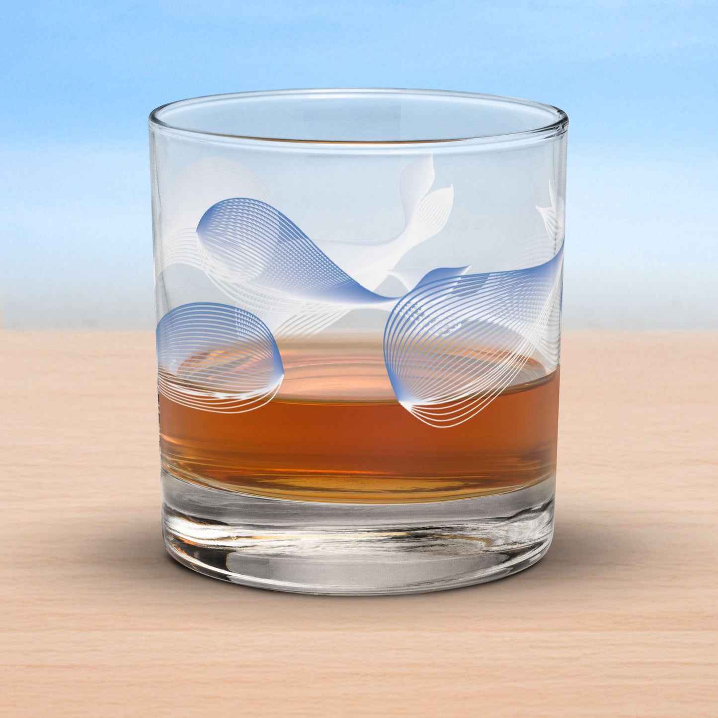 Art-crafted Whales Rocks Glass Collection