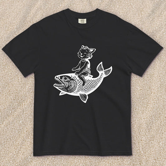 Cat's Fish T-shirt (multiple color options)