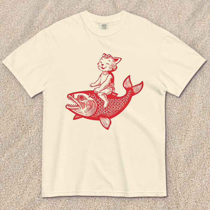 Cat's Fish T-shirt (multiple color options)