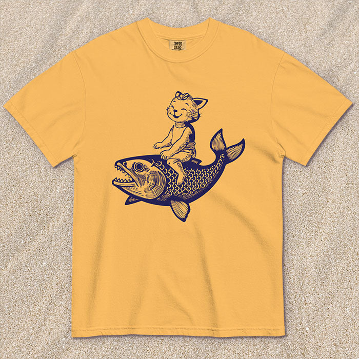 Cat's Fish T-shirt (multiple color options)