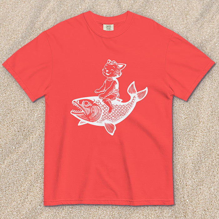 Cat's Fish T-shirt (multiple color options)