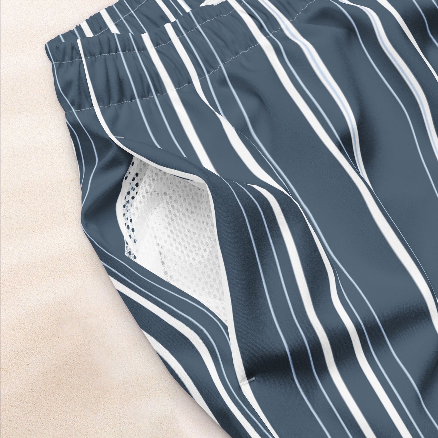 Maritime Stripe Eco-Friendly Swim Trunks