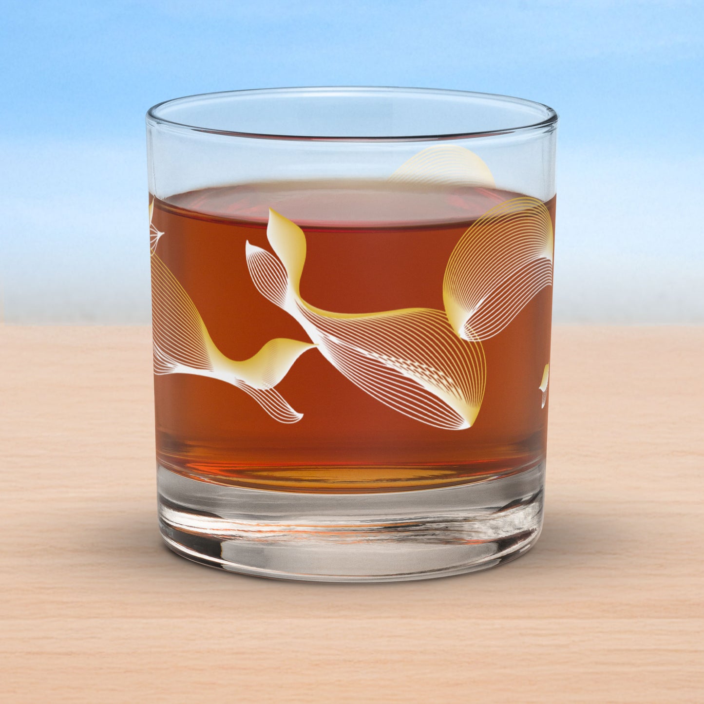 Art-crafted Whales Rocks Glass Collection