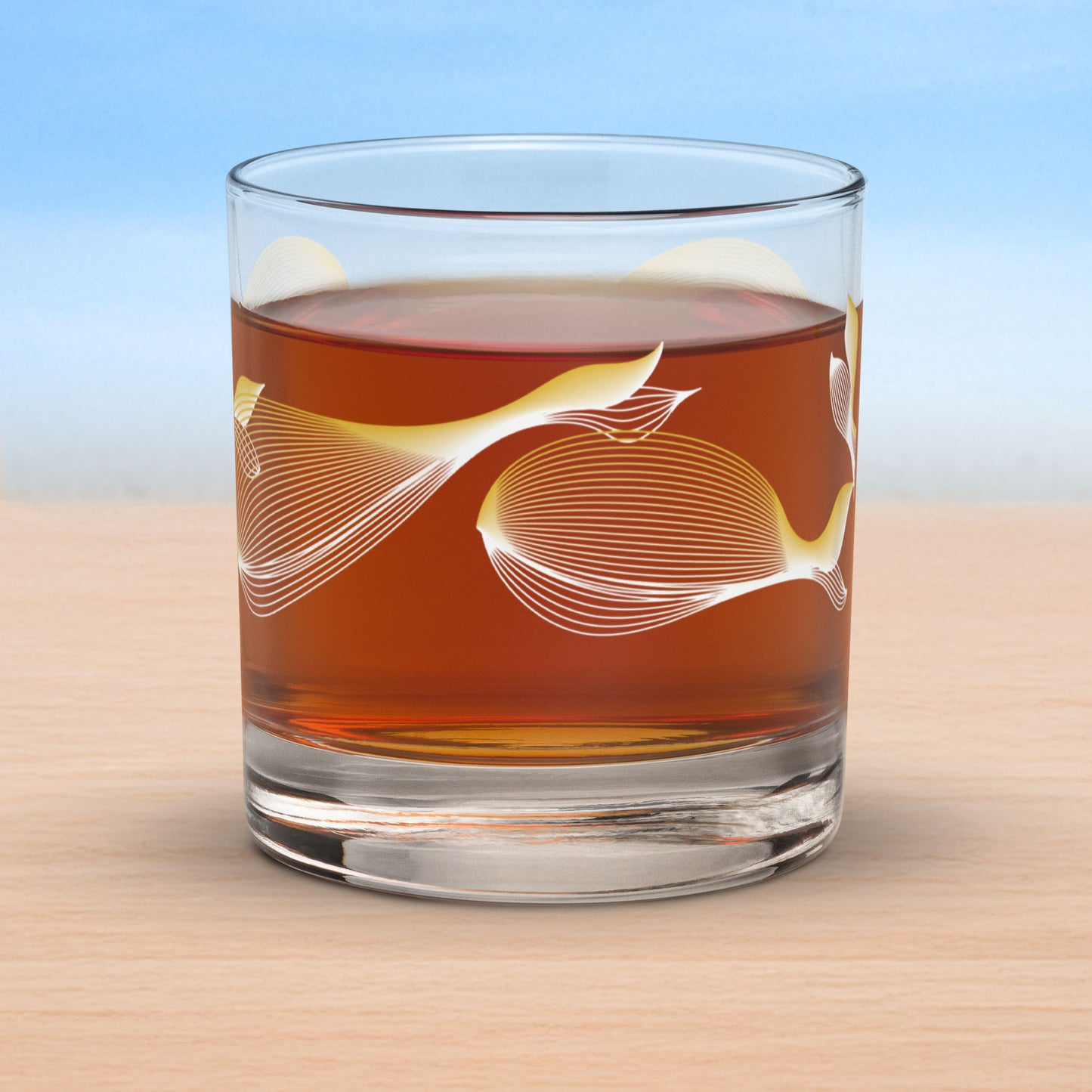 Art-crafted Whales Rocks Glass Collection