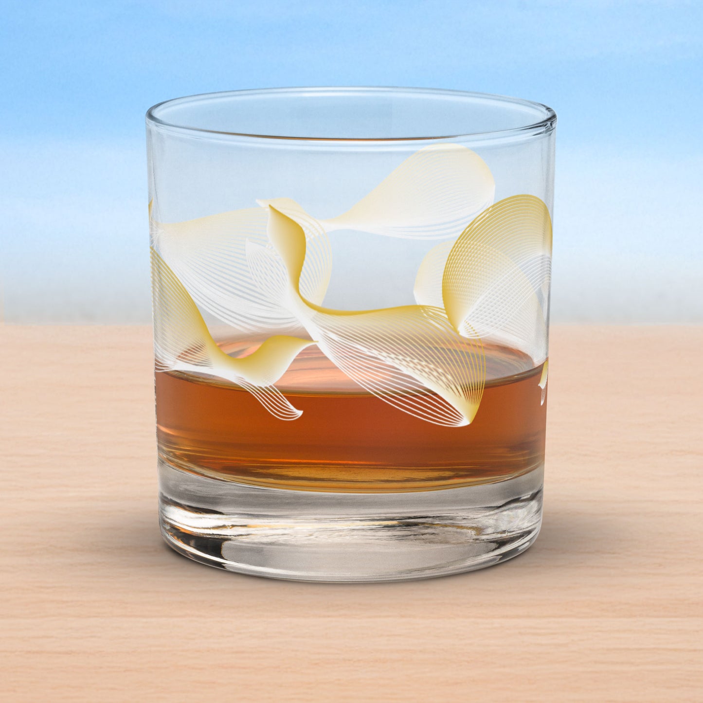 Art-crafted Whales Rocks Glass Collection
