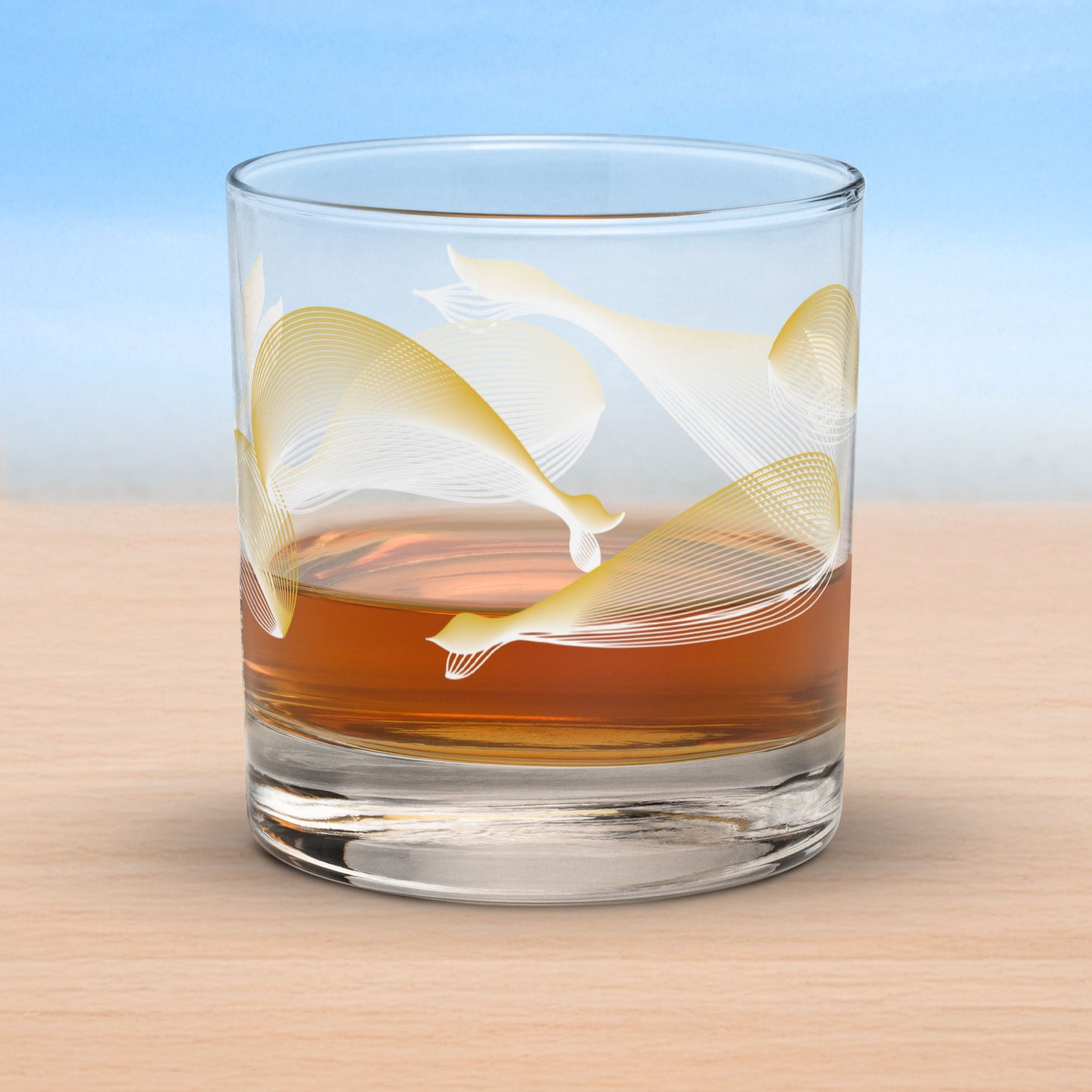 Art-crafted Whales Rocks Glass Collection