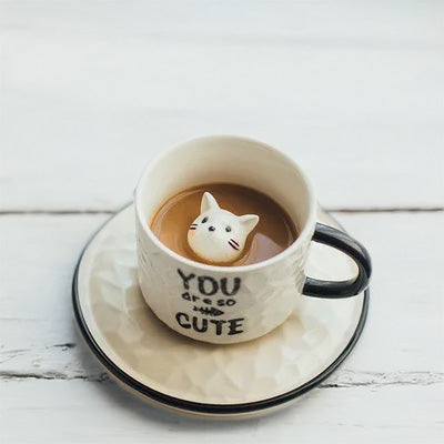 Ship's cat teacup & saucer set