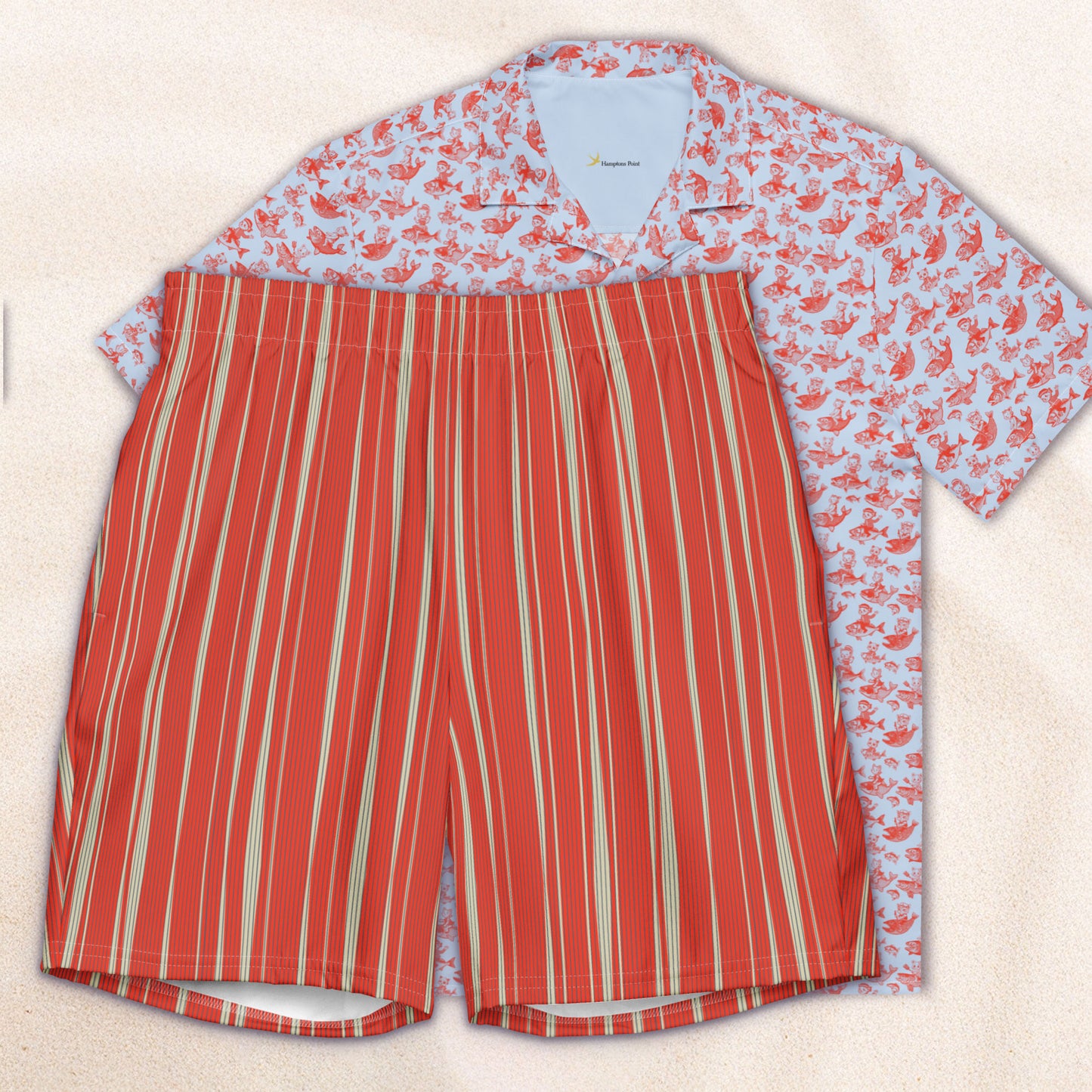 Maritime Stripe Eco-Friendly Swim Trunks