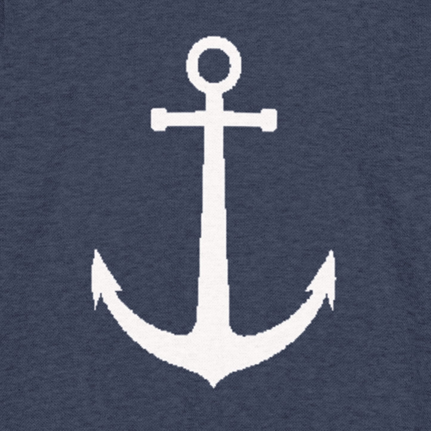 Navy blue anchor knit sweater