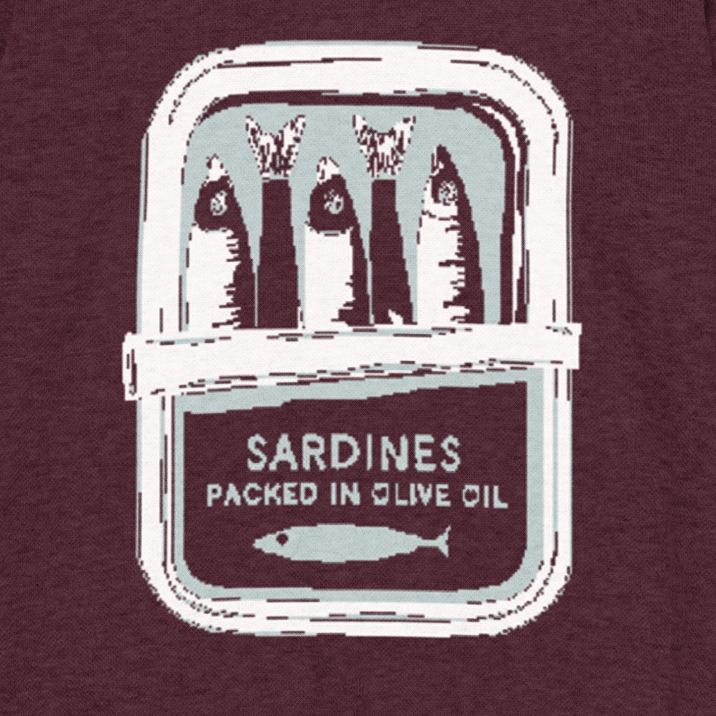 Cozy-as-a-tin-of-sardines knit sweater - burgundy/seafoam