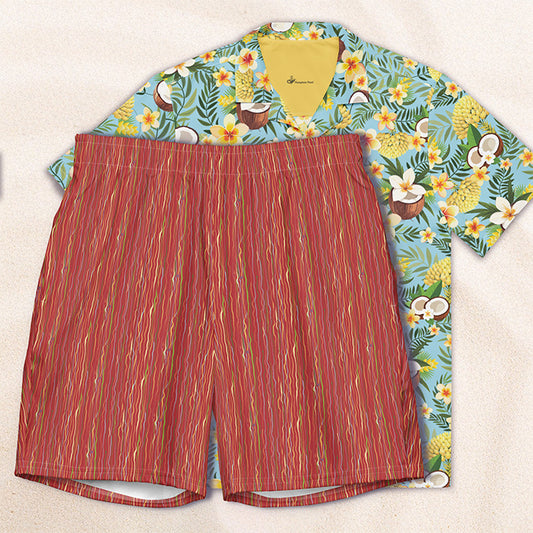 Tropicalia Swim Trunks – Rust Red