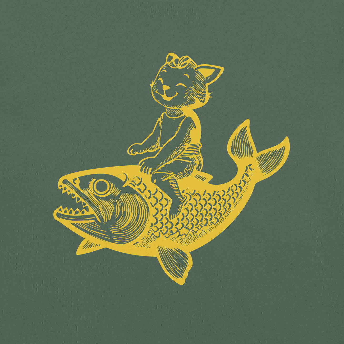 Cat's Fish T-shirt (multiple color options)