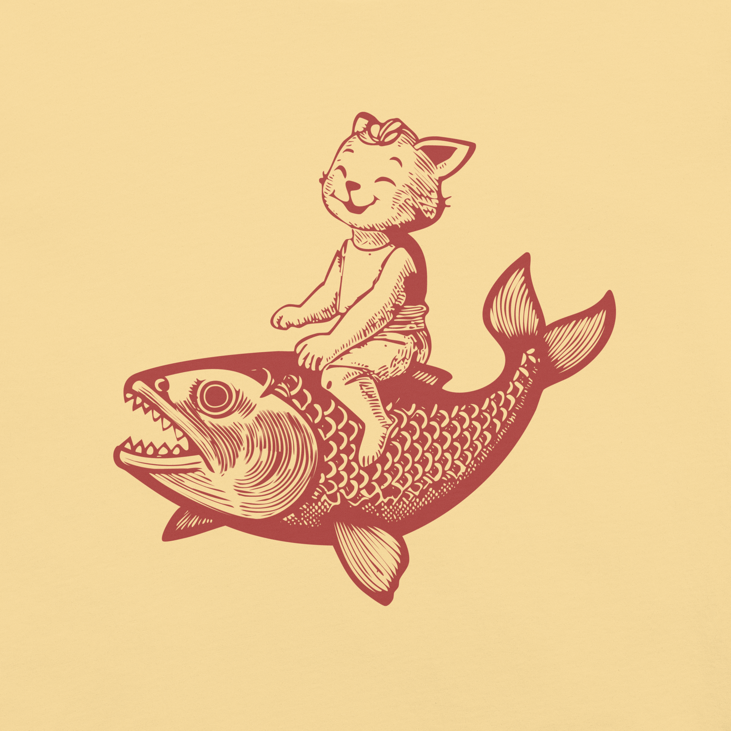 Cat's Fish T-shirt (multiple color options)