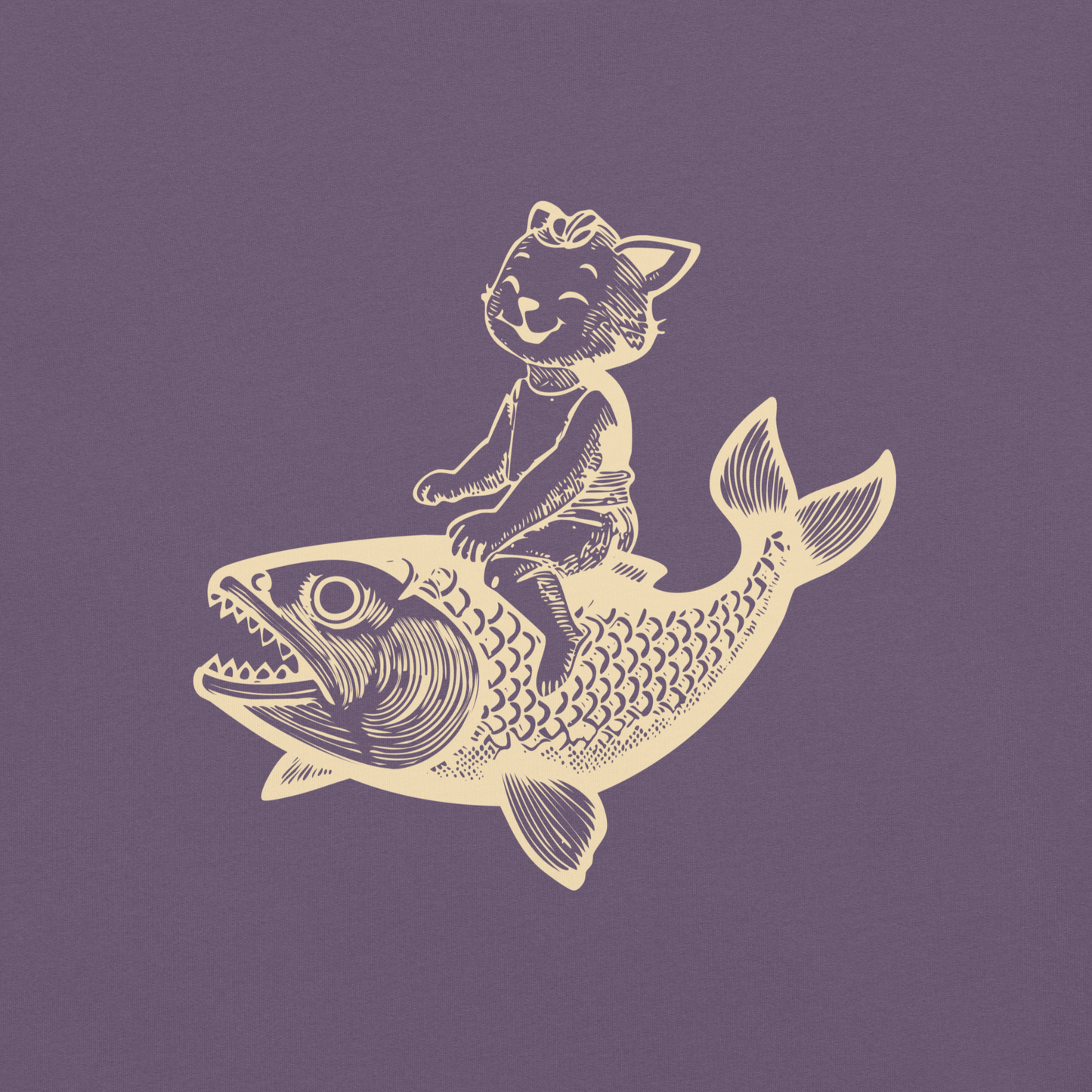 Cat's Fish T-shirt (multiple color options)