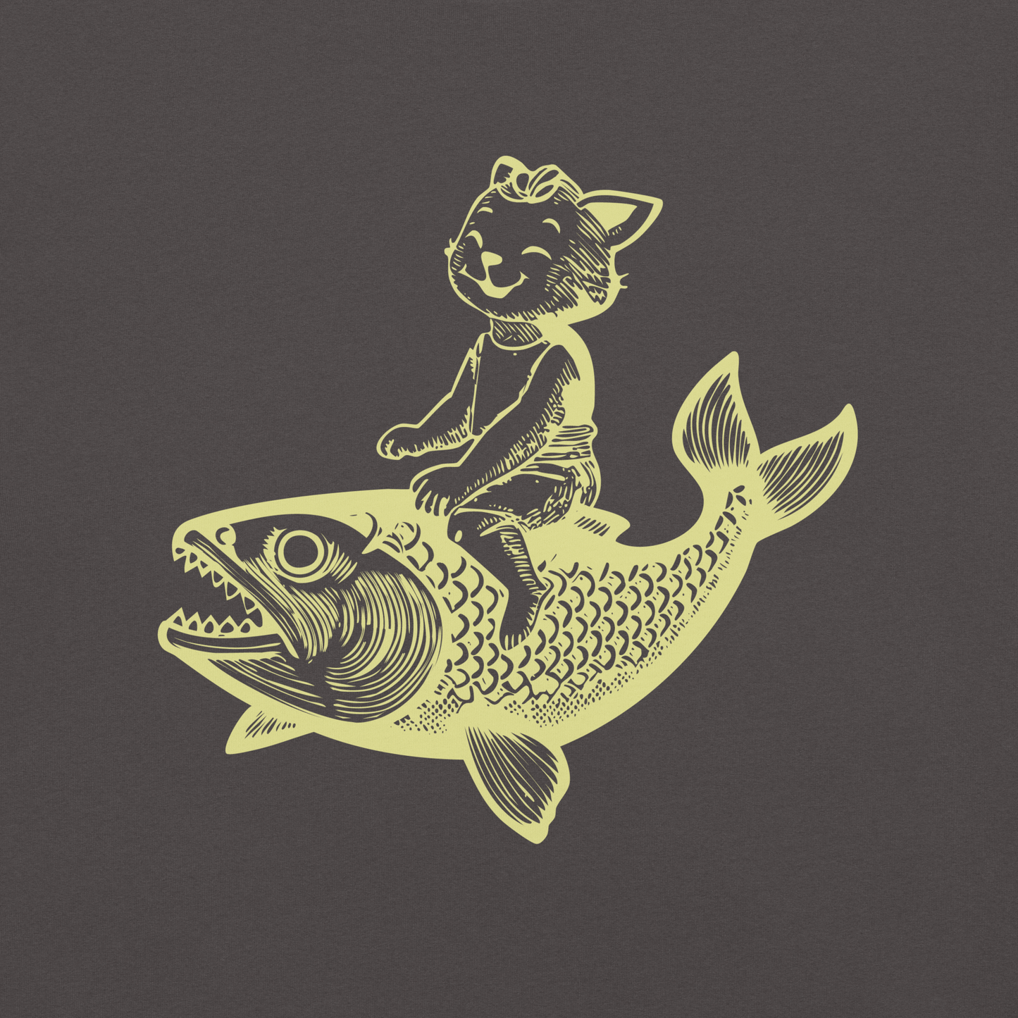 Cat's Fish T-shirt (multiple color options)