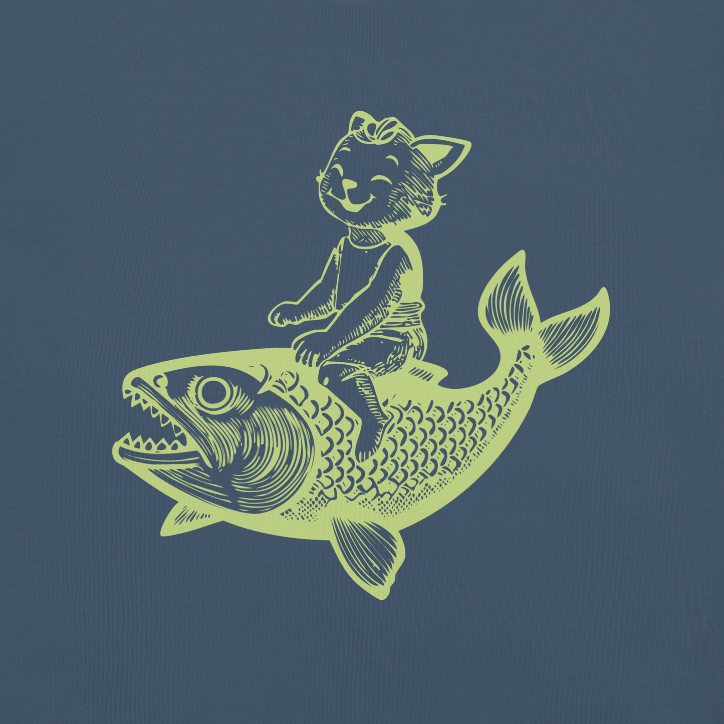 Cat's Fish T-shirt (multiple color options)