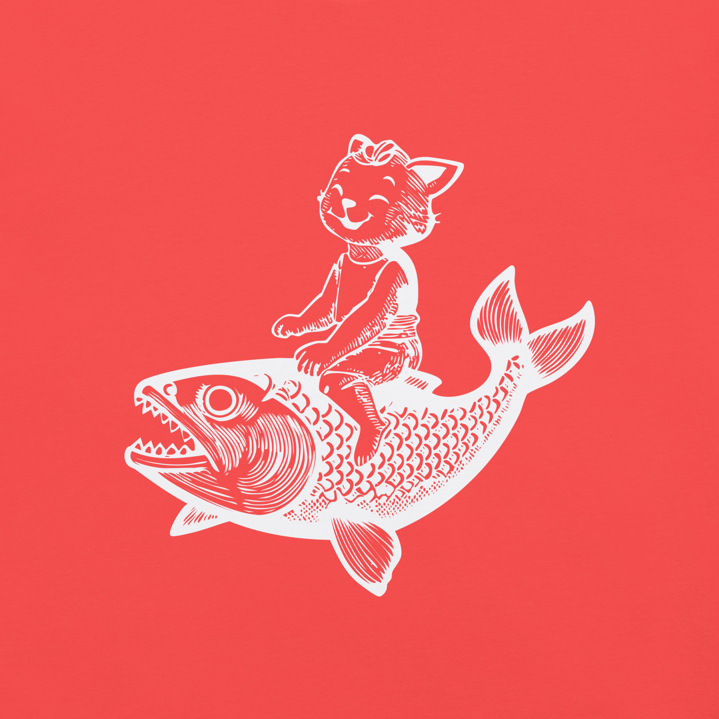 Cat's Fish T-shirt (multiple color options)