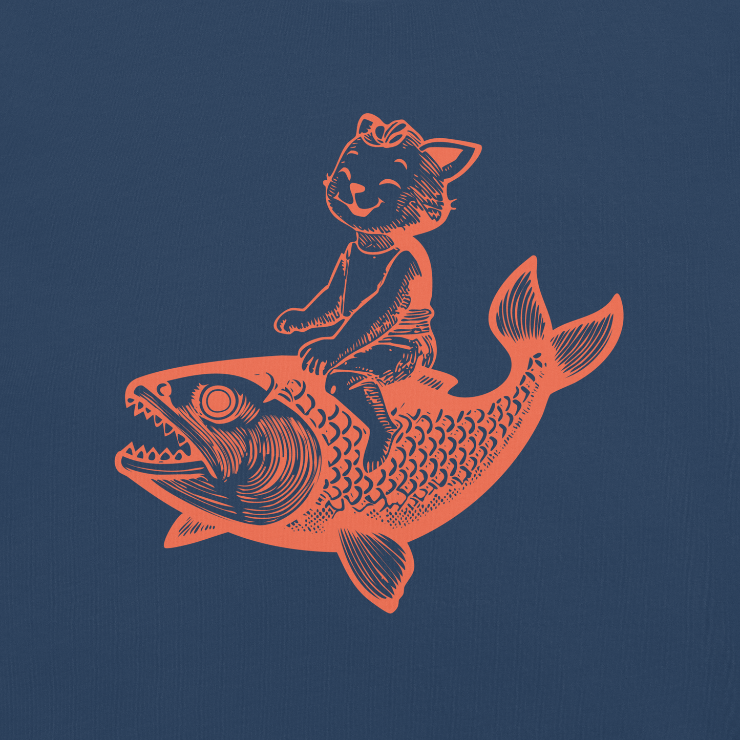 Cat's Fish T-shirt (multiple color options)