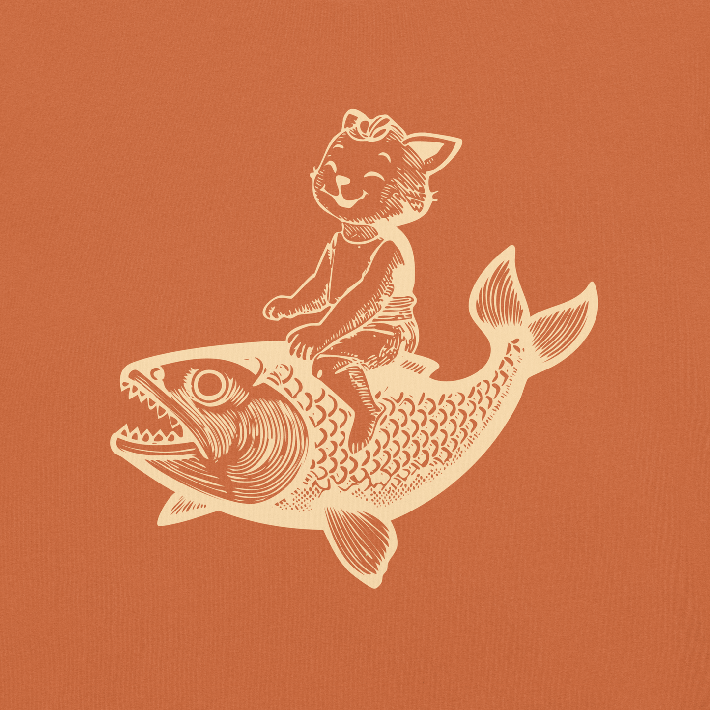 Cat's Fish T-shirt (multiple color options)