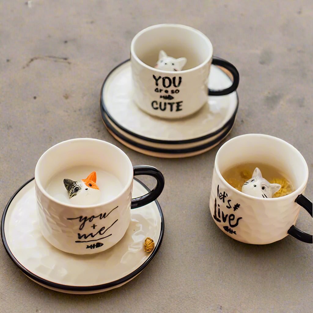 Ship's cat teacup & saucer set