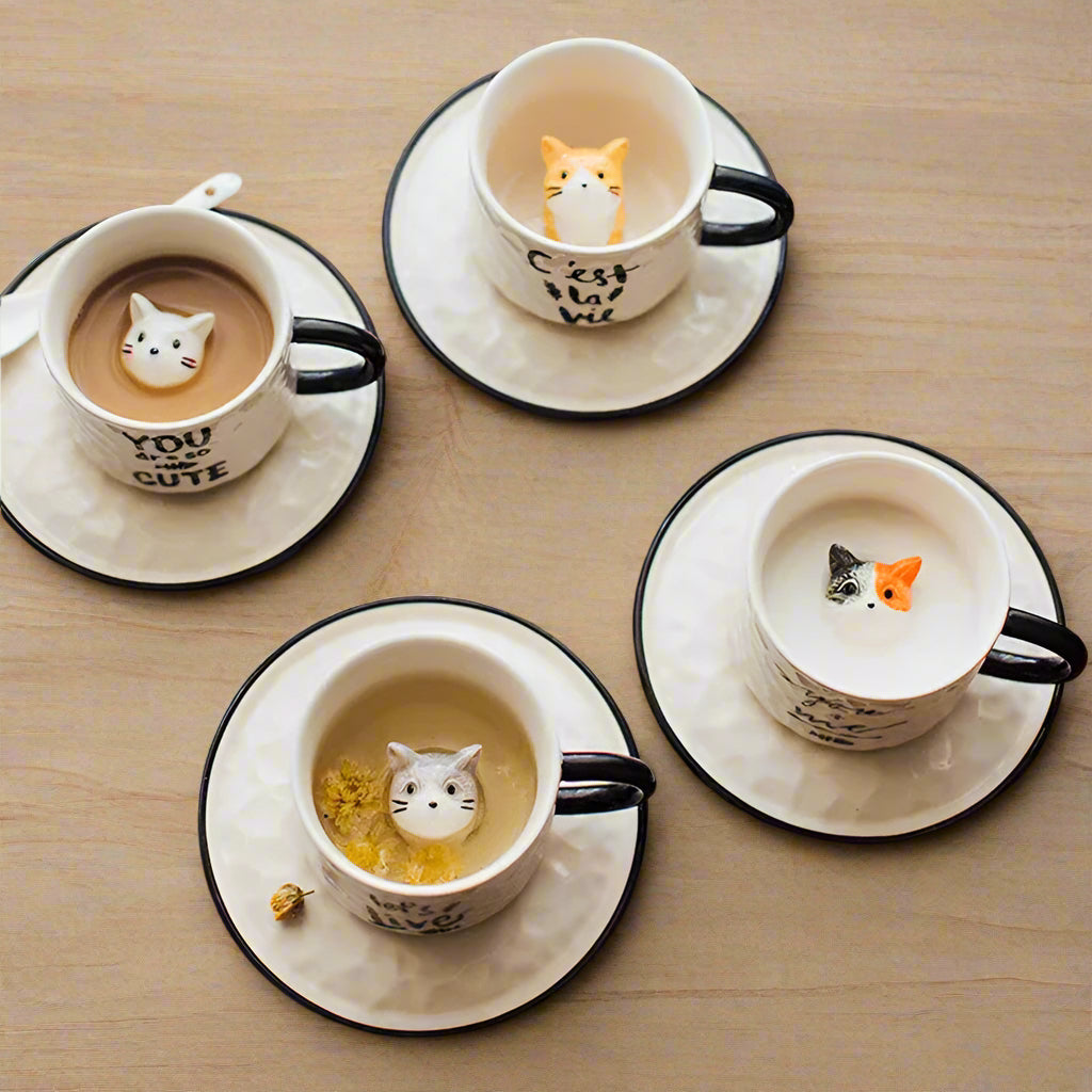 Ship's cat teacup & saucer set