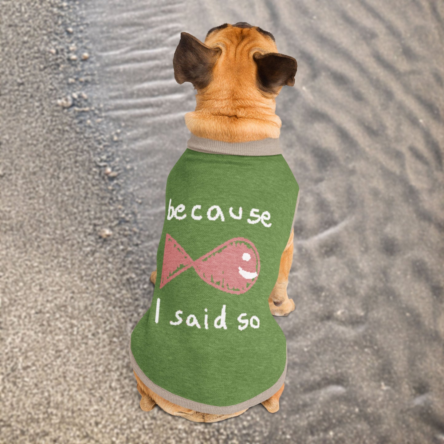 "Because I said so" knit pet sweater