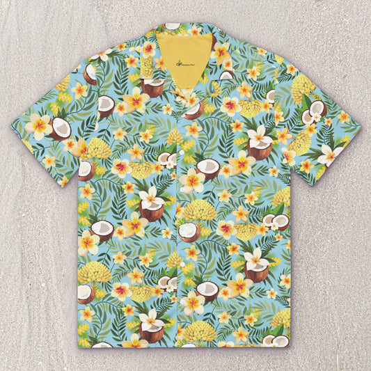 Tropicalia Camp Shirt – Sky Blue