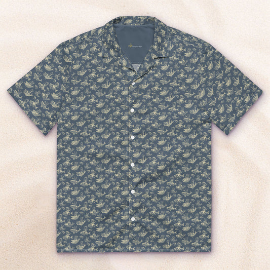 The Cat's Fish Camp Shirt – Van Deusen Navy with Dutch Cream
