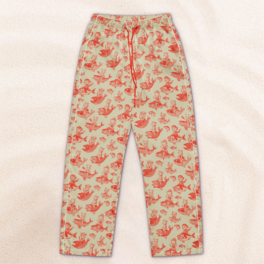 The Cat's Fish Pajama Pants – Dutch Cream