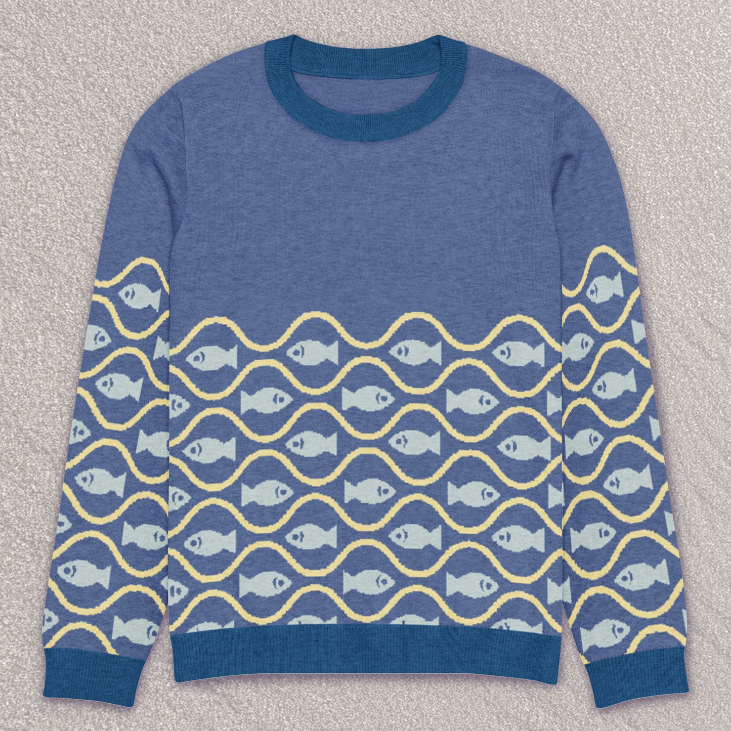 Fishy fish knitted sweater — ocean