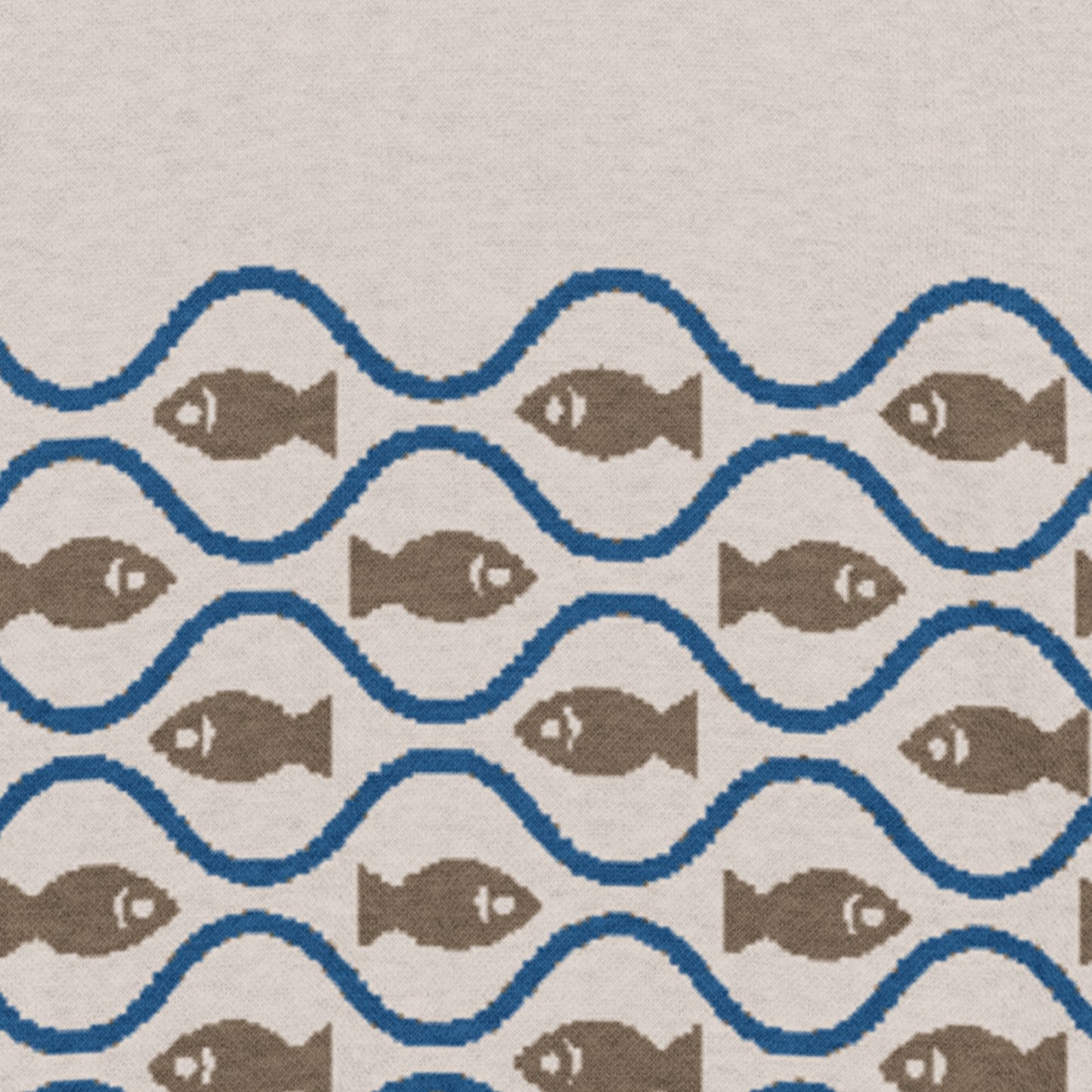 Fishy fish crew neck knit — sand
