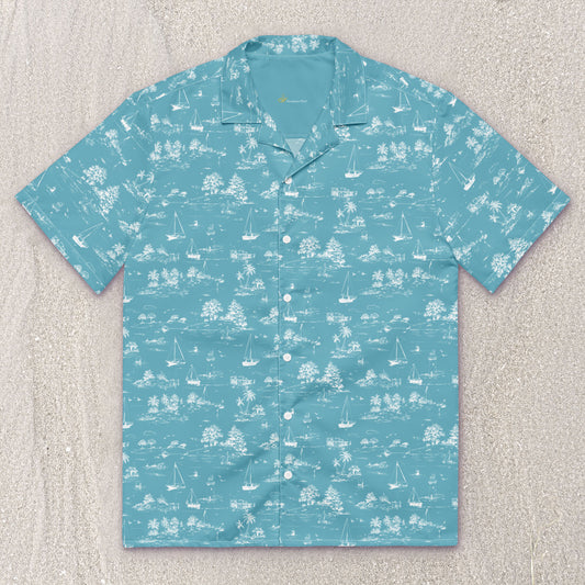 Seaside Toile Tropical Shirt — multiple colorways