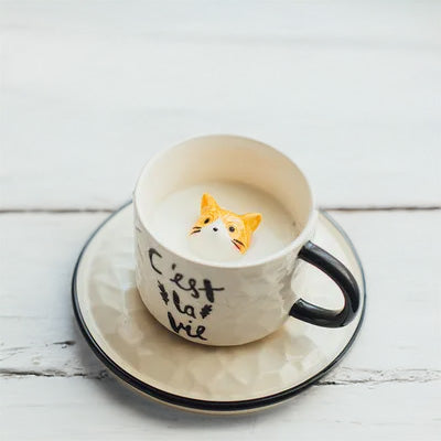 Ship's cat teacup & saucer set