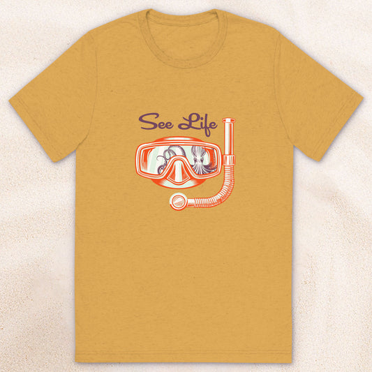 See Life Diver's T-Shirt – Mustard Triblend