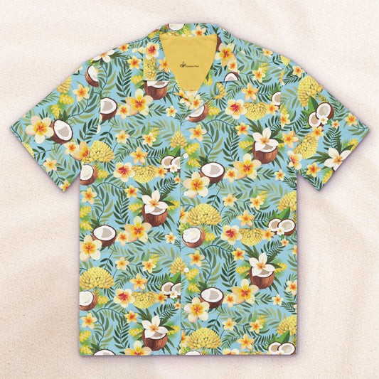Tropicalia Camp Shirt – Sky Blue
